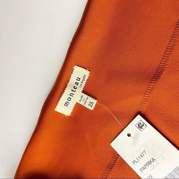 Monteau - Trendy Plus Size Scalloped Off-The-Shoulder Dress - Picture 6 of 9